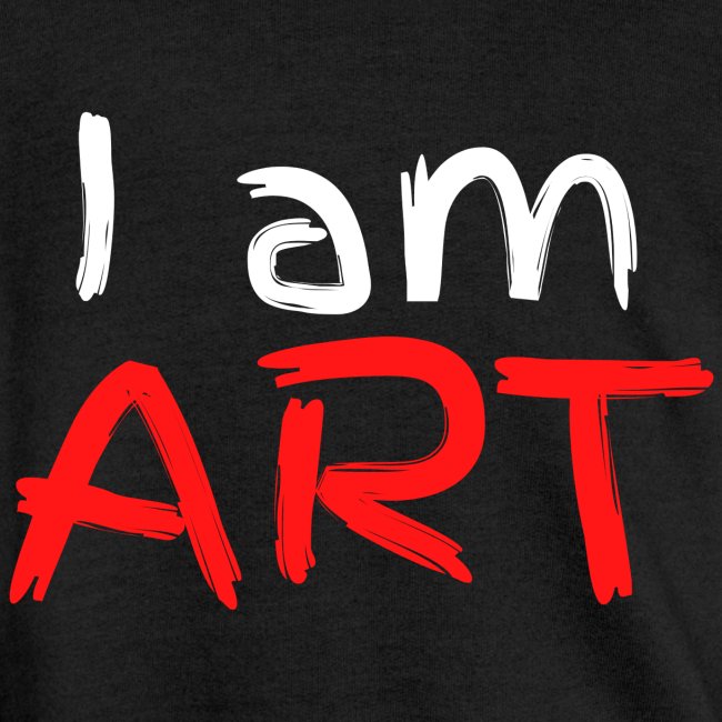I am ART (white & red ink finger paint)