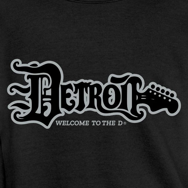 DETROIT GUITAR WTTD BLK SLR REG FONT