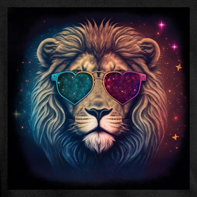 Jesus Lion of Judah wearing love glasses