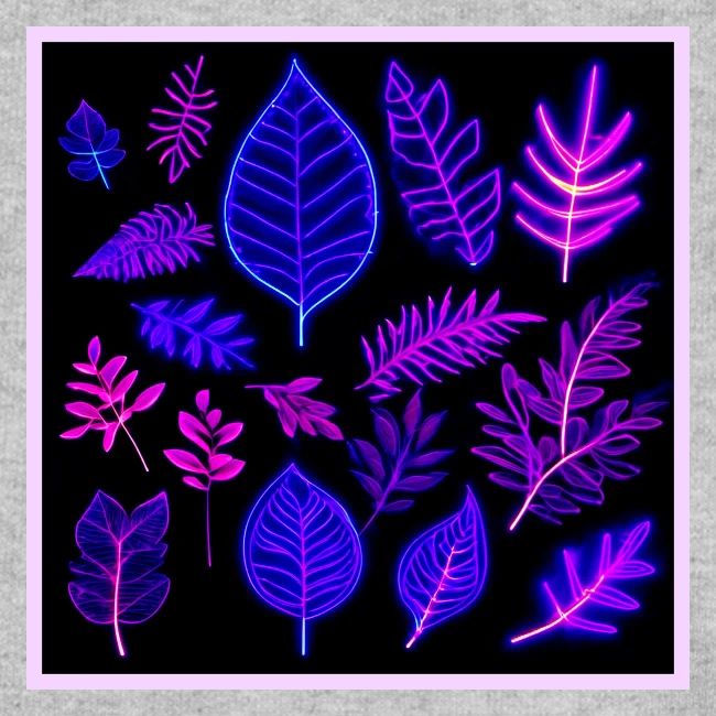 Neon Leaves in Pink and Purple Hues