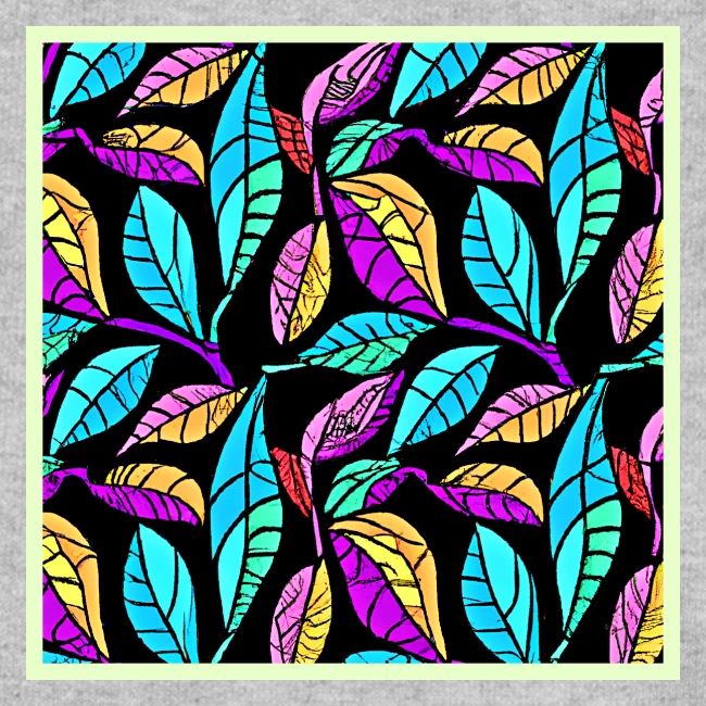Stained Glass Leaves Design