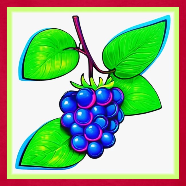 Vibrant Blueberry Pop Art