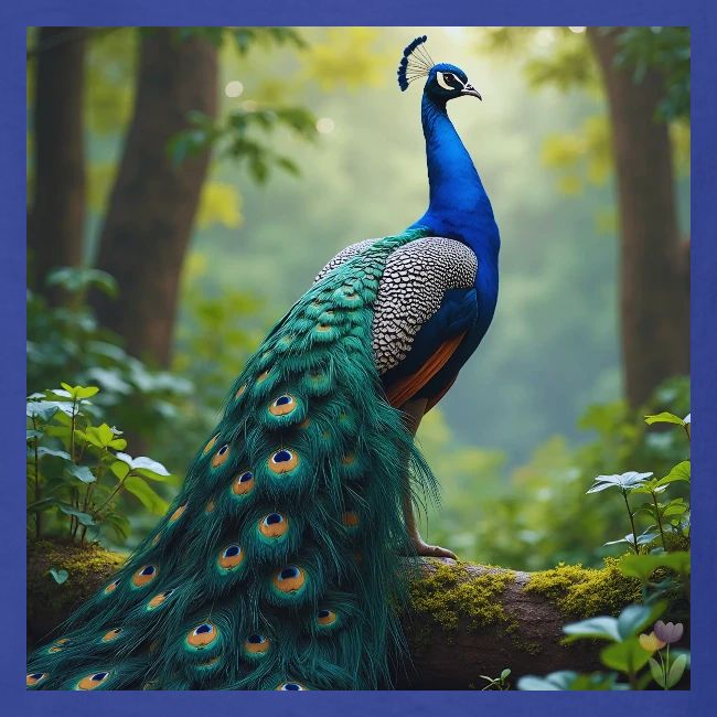Majestic Peacock in Enchanted Forest