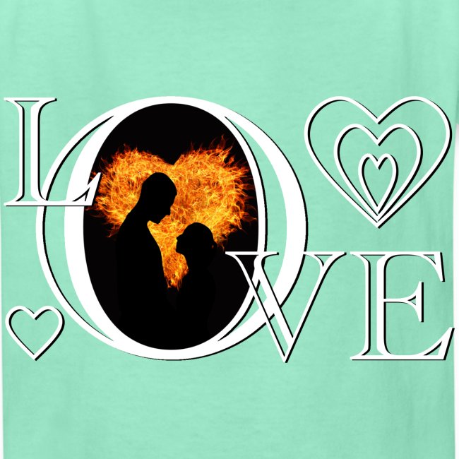 Hot Love Couple Fire Heart Romance Shirt Gift Idea