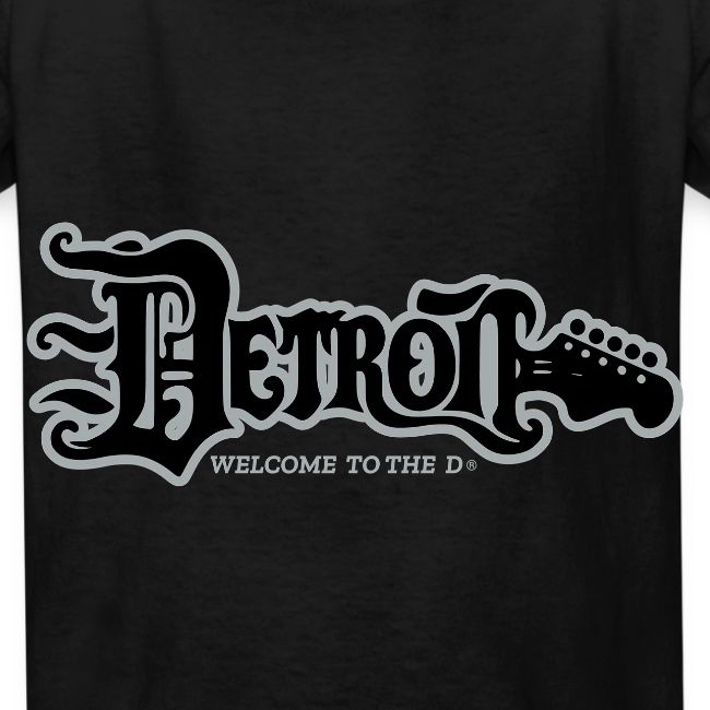 DETROIT GUITAR WTTD BLK SLR REG FONT