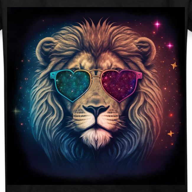 Jesus Lion of Judah wearing love glasses