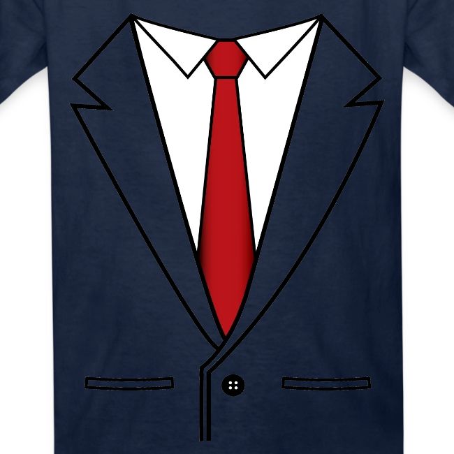 Business Suit With Red Tie