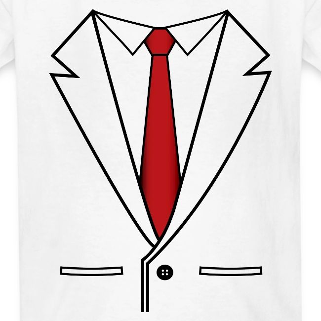 Business Suit With Red Tie