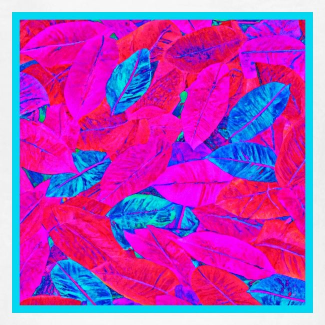 Vibrant Neon Leaves Artful Elegance