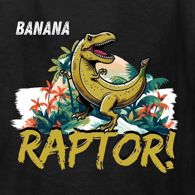 Funny Banana Raptor T-Rex Design