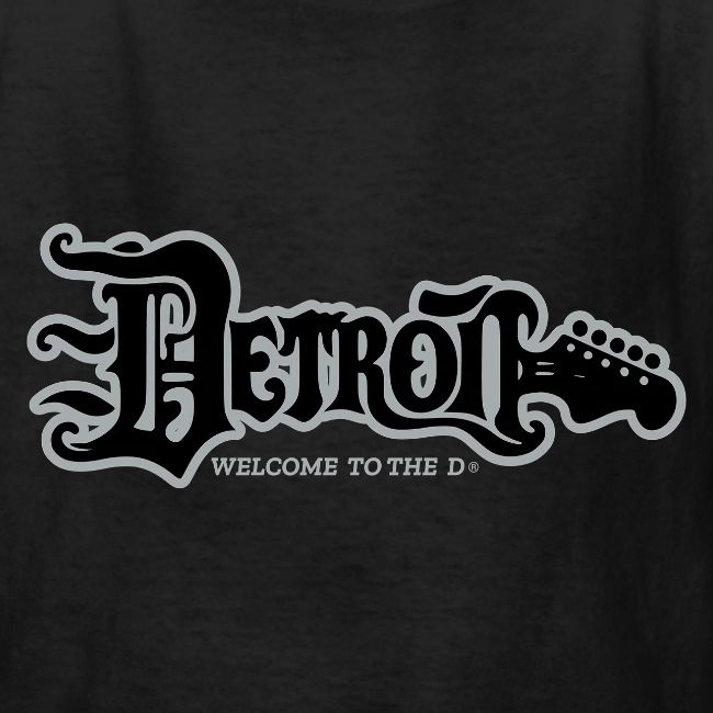 DETROIT GUITAR WTTD BLK SLR REG FONT