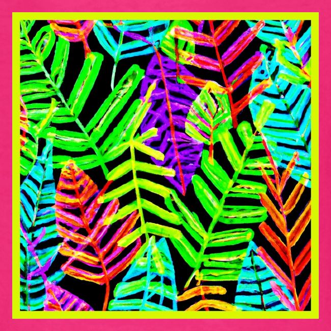 Glowing Leaf Pattern Design