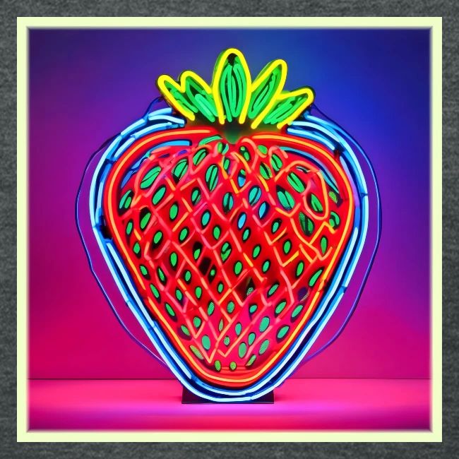 Vibrant Strawberry Neon Sign