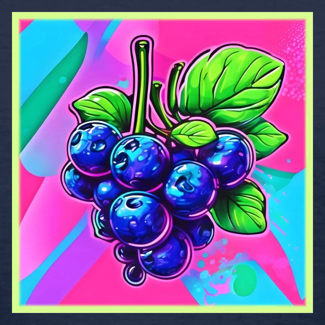 Vibrant Blueberry Artwork