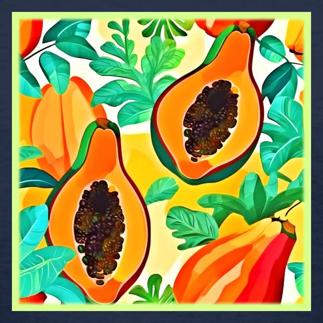 Tropical Papaya Pop Art