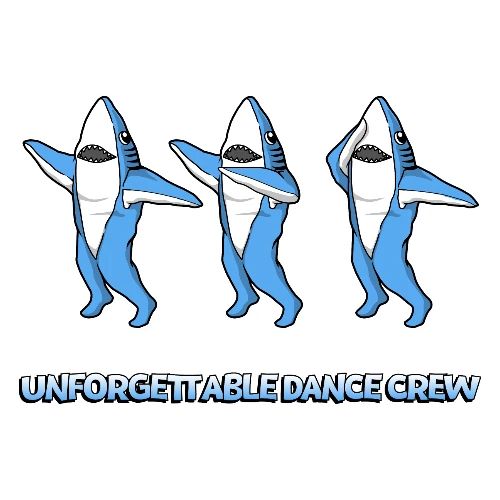 Dancing Sharks - Unforgettable Dance Party - Heavyweight Unisex Hoodie by Gildan