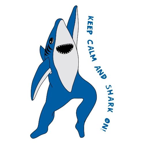 Dancing Shark - Keep Calm - Heavyweight Unisex Hoodie by Gildan