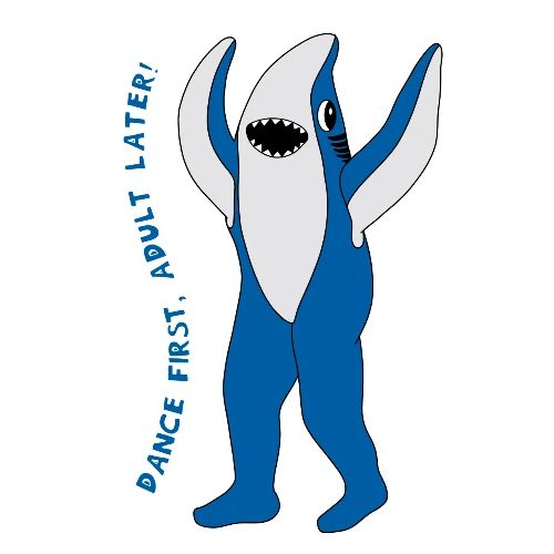 Dancing Shark - Dance First, Adult Later - Heavyweight Unisex Hoodie by Gildan