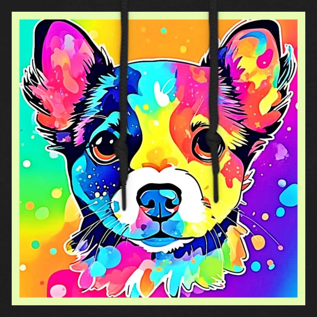 Vivid Puppy Vibes Art Design