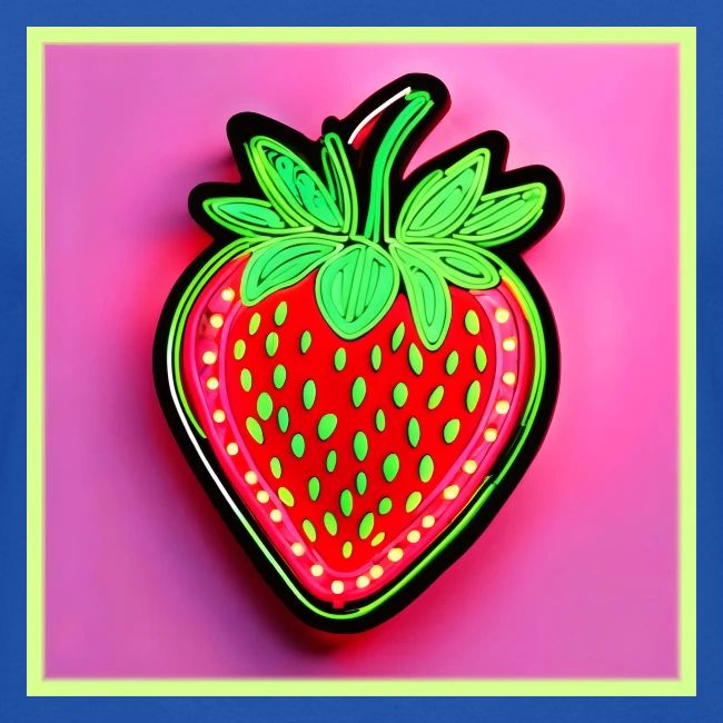 Vibrant Strawberry Neon Sign