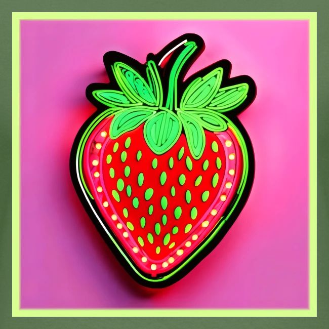 Vibrant Strawberry Neon Sign