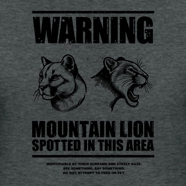 Mountain Lion Warning