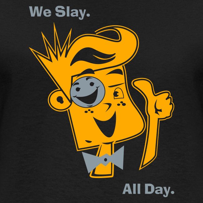 We Slay All Day Shiny Shirt Metallic Silver & Gold