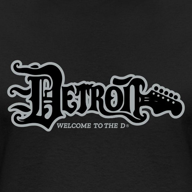 DETROIT GUITAR WTTD BLK SLR REG FONT
