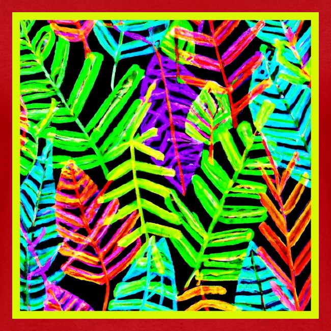 Glowing Leaf Pattern Design
