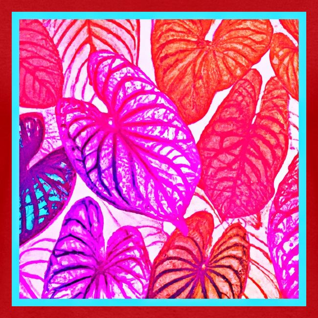 Color Burst Leaves Neon Elegance