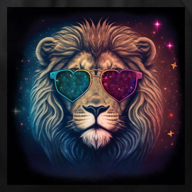 Jesus Lion of Judah wearing love glasses