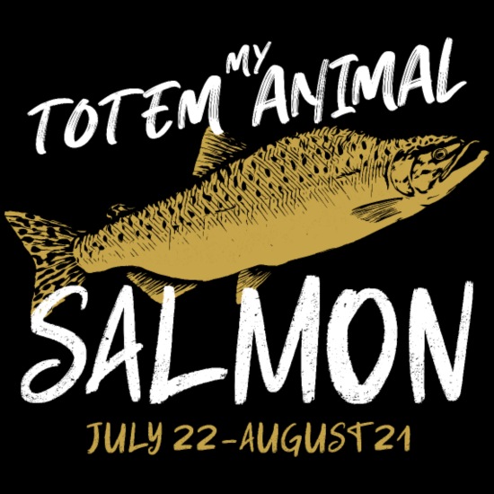 My totem animal is salmon, leo spirit animal' Cotton Drawstring Bag |  Spreadshirt