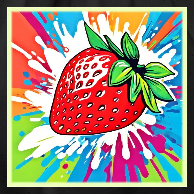 Vibrant Strawberry Artwork