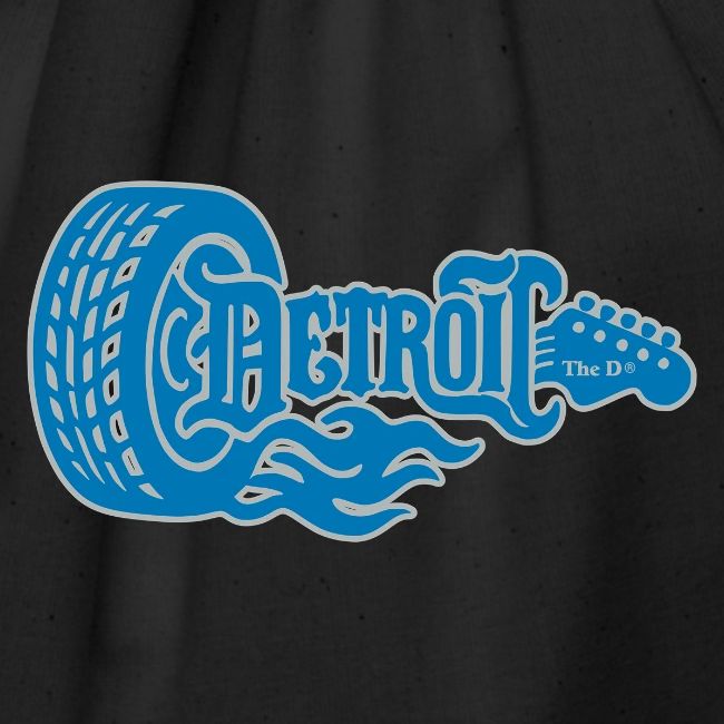 The D® - Detroit Wheel Guitar with Flames Bl Slvr