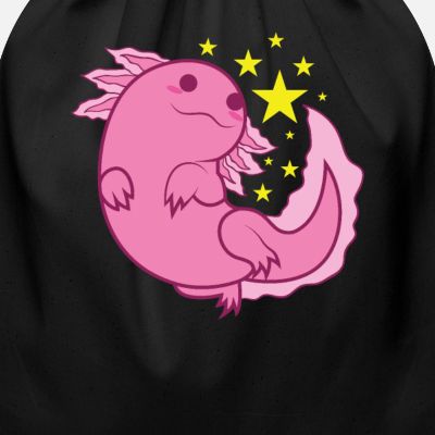 dreamy axolotl - Cotton Drawstring Bag