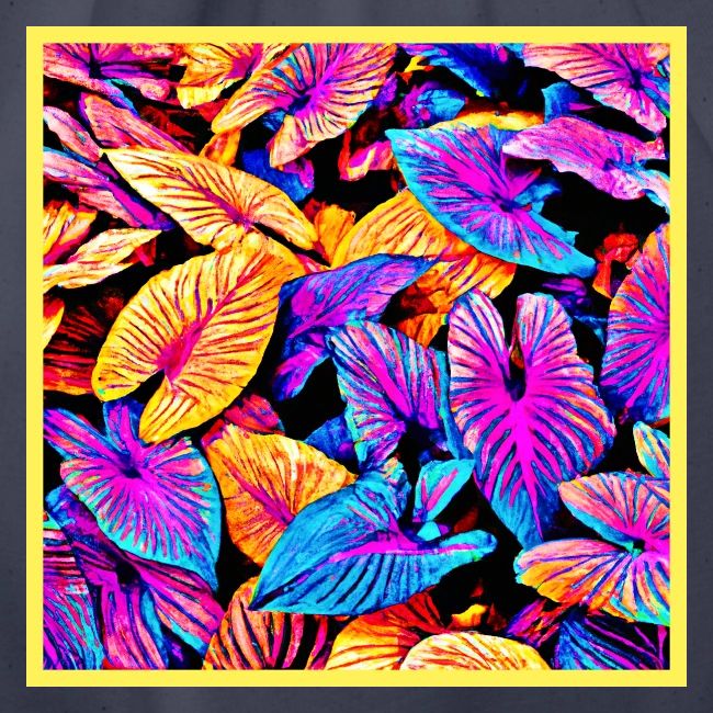 Captivating Neon Elegance Leaf Pattern