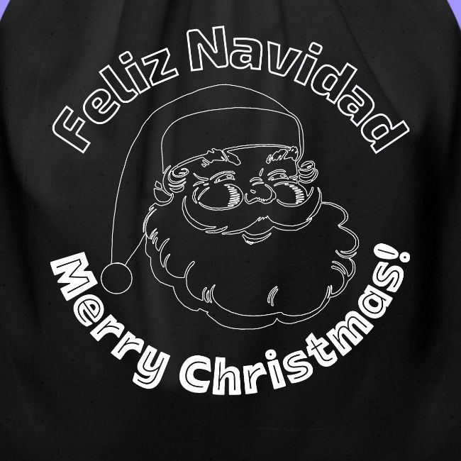 Feliz Navidad Merry Christmas Santa Claus Line Art