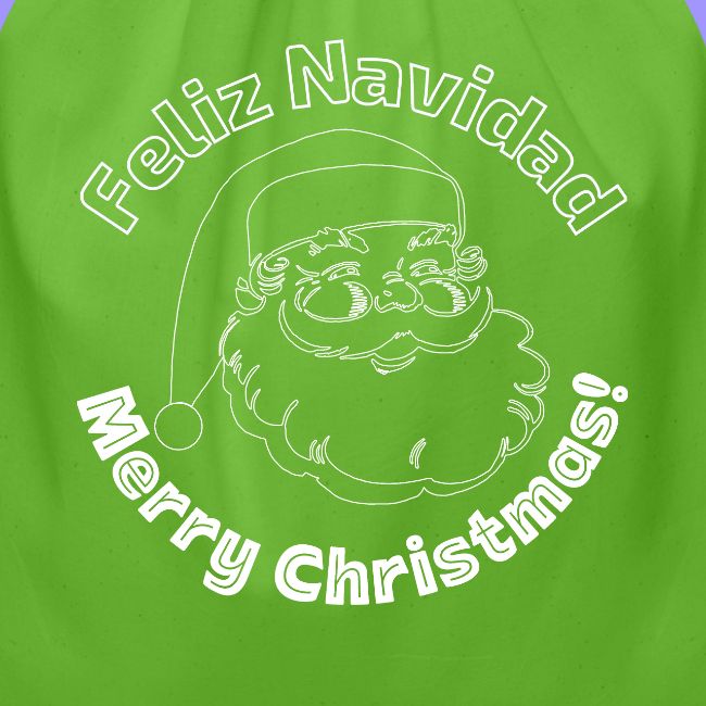 Feliz Navidad Merry Christmas Santa Claus Line Art
