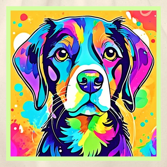 Rainbow Dog Portrait Design