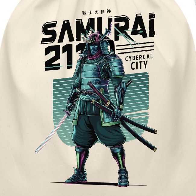 Cyber Samurai 2110: Glowing Katana Warrior