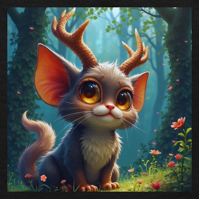 Magical Forest Creature with Deer Horns