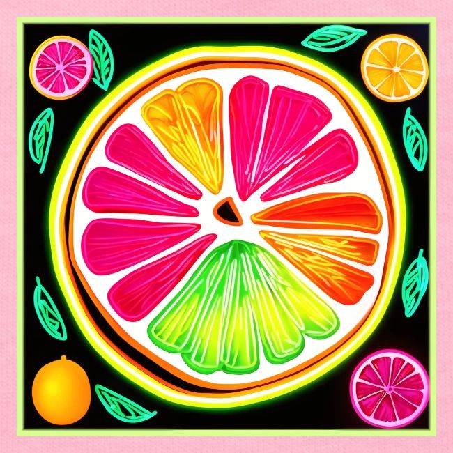 Neon Citrus Fruit Fiesta
