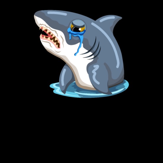 Funny Shark Cartoon Sad Shark Crying Shark' Baby Cap | Spreadshirt