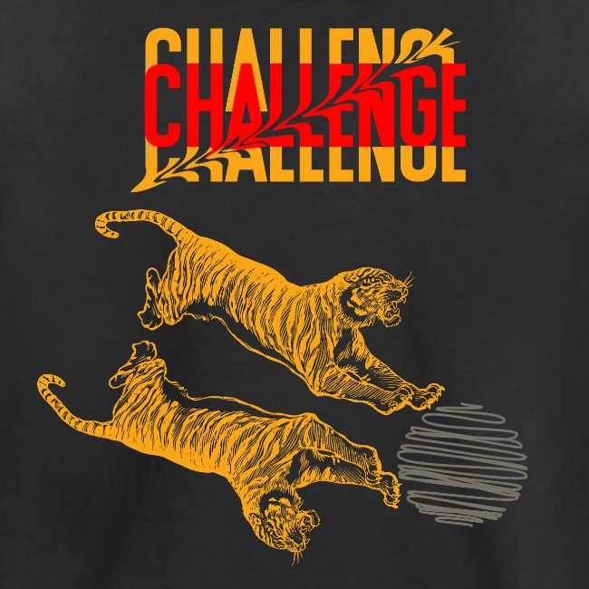 Double tiger fashion, jungle feline animals.