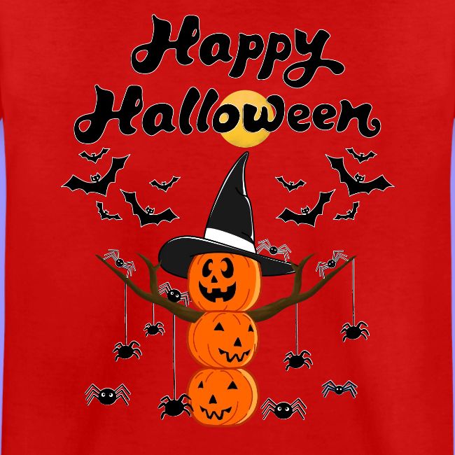 Pumpkin Snowman | Happy Halloween Tree and Spiders
