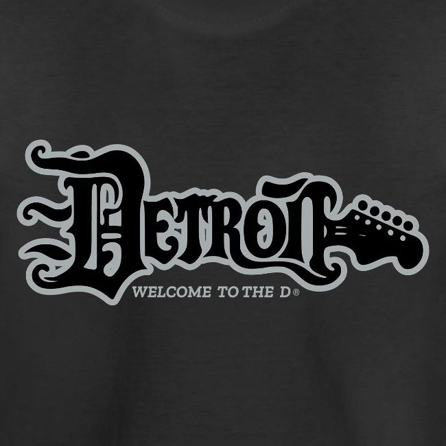 DETROIT GUITAR WTTD BLK SLR REG FONT