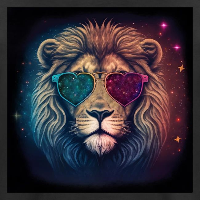 Jesus Lion of Judah wearing love glasses