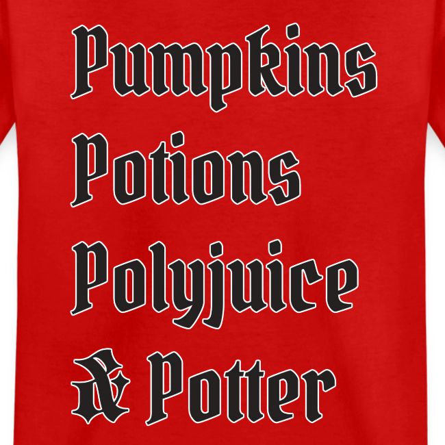 Pumpkins Potions Polyjuice & Potter