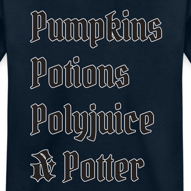 Pumpkins Potions Polyjuice & Potter