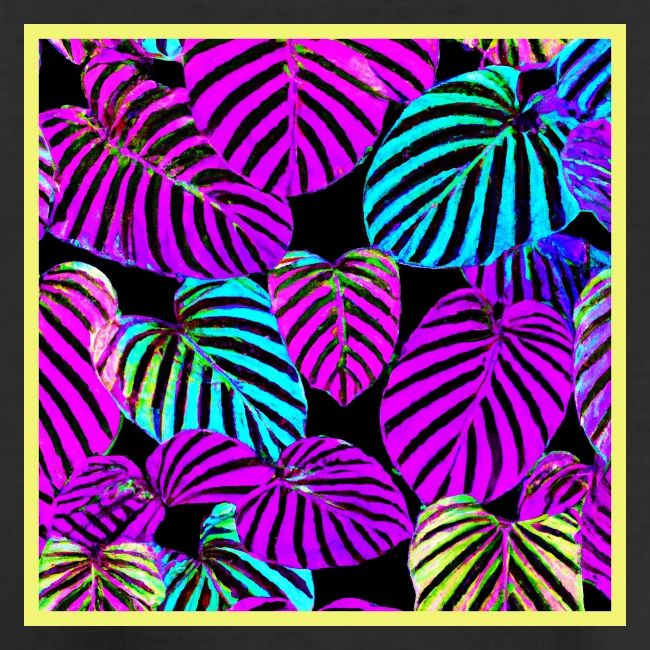 NeonLeaf Harmony Vibrant Pattern